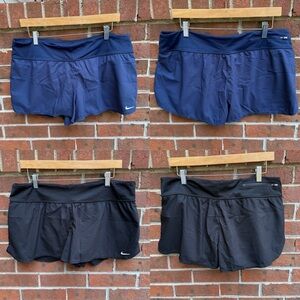 Nike Running Navy Blue Black Shorts Size XL Women’s Lot of 2 Bundle